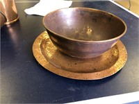 copper bowl & plate