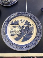 blue willow circle platter
