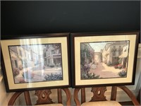 Pair of C. Kiefien Prints Street Scene