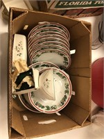 christmas dishes & glasses set