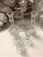 misc glass candle holders