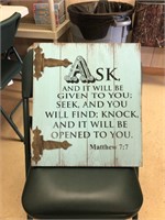 Matthew 7:7 quote decoration