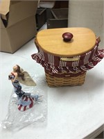longaberger basket & figurine