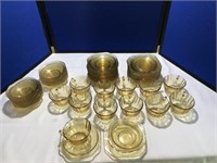 Selection of Yellow Depression Glass