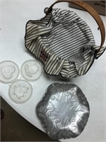 basket, dish, and little plastic lids