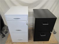 2 Metal 2 Drawer Filing Cabinets with Keys