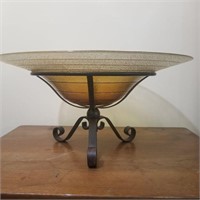 Art Deco Glass Bowl and Stand