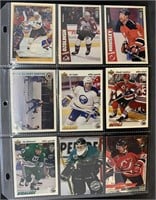 Sheet of '92 Pro Set & '93 Pro Set Hockey Cards