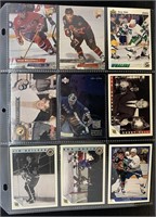 Sheet of 1990's Upper Deck NHL Hockey Cards