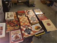 large lot of cook books