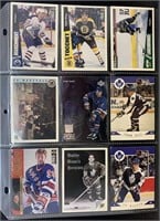 Sheet of 1990's NHL Upper Deck & Pro Set Hockey Ca
