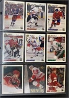 Sheet of 1990's NHL Upper Deck Hockey Cards