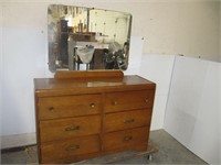 Retro Type Dresser with Mirror