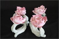 Flower Bone China Napkin Rings