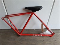 RED BROOKS BIKE FRAME (NO WHEELS, NO OTHER PARTS)