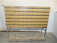 2 Piece Large 60 Drawer Cabinet with Metal Base