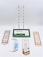 Vintage WY Advertising Thermometers and Display