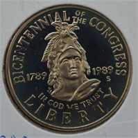 1989 S Bicentennial Congress Proof Half Dollar