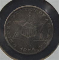 1854 Silver Three Cent Piece