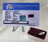 103 Cts Natural Ruby - Rect Step