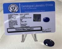 13.85 Cts Natural Blue Sapphire - Oval