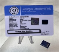 9.2 Cts Natural Blue Sapphire  - Square