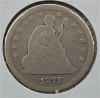 1877 Seated Quarter Dollar