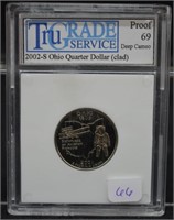 2002 S Ohio State Quarter Silver Clad Proof