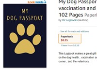 My Dog Passport: Dog vaccine record book agenda