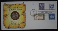 1993 Jefferson First Day Cover & Coin Set
