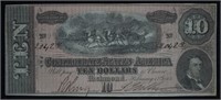 1864 Confederate $10 Banknote