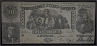 1861 Confederate $20 Banknote