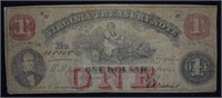 1862 Virginia $1 Banknote