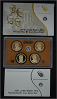 2014 US Mint Presidential $1 Coin Proof Set
