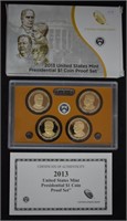 2013 US Mint Presidential $1 Coin Proof Set
