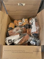 Box lot of small & medium oil filters