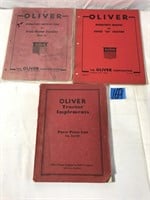 Oliver Parts Price List/Operator’s Manual Etc