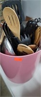 Basket of utensils