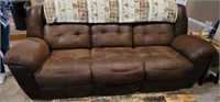 Leather couch, love seat &electric recliner 3X