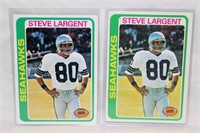 2x 1978 Topps Steve Largent #443 2nd Year