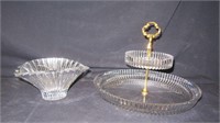 Crystal 2 Tier Plate & Bowl