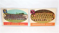 1958 Topps Rams #85 & Eagles #109 Team Cards