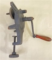 Vintage Hand Crank Bench Clamp Grinder Sharpener