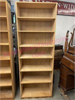 Wooden bookshelf #1 (7ft x 30in x 12in D)