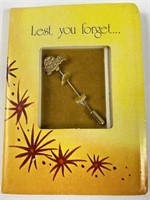 Goldtone Thinking of You Turtle Stick Pin in Card