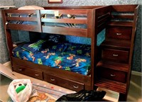 Bunk bed with step-drawers