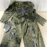 Zombie Top, Pants & Glove Costume Size M
