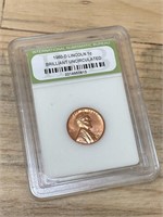 1960 D Lincoln Brilliant Uncirculated Penny Coin