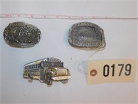 Vintage 1980's Brass Belt Buckles Set of 3