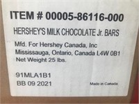 Milk Chocolate Jr. Bars 'Hersheys' BULK, BB 09/21